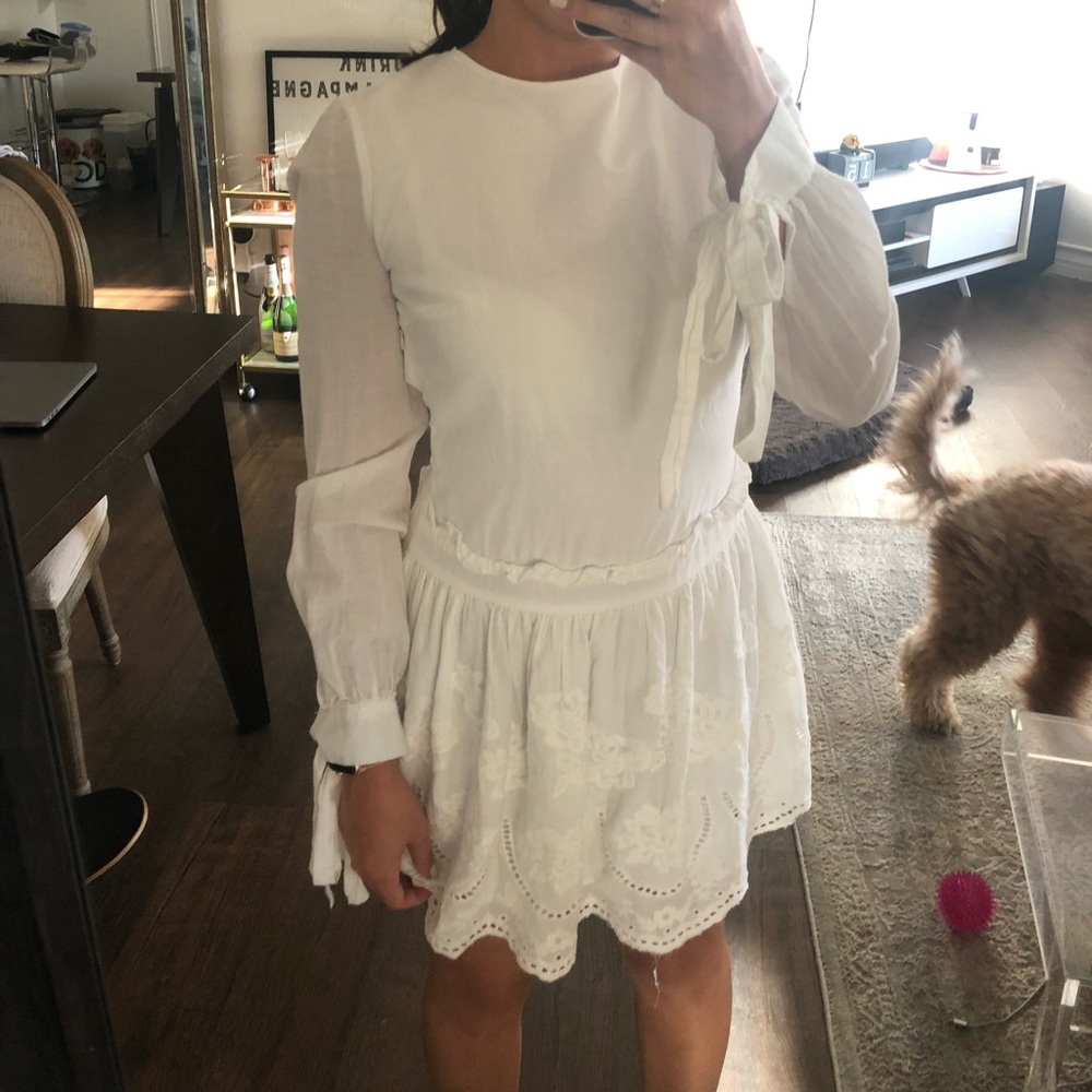 Broderie anglaise embroidery dress missguided